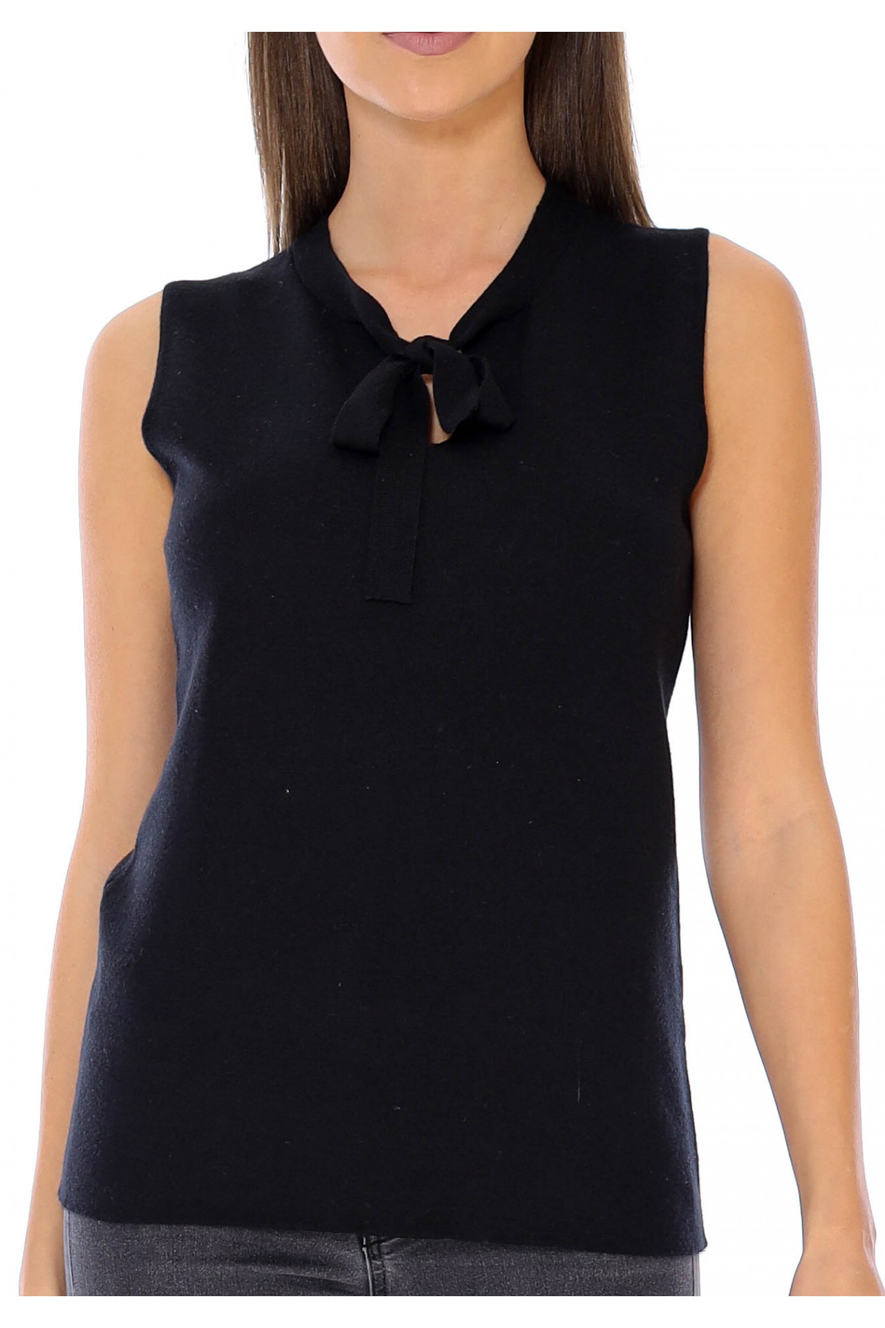 KAŞMİR İPEK KOLSUZ BLUZ KAŞMİR İPEK KOLSUZ BLUZ