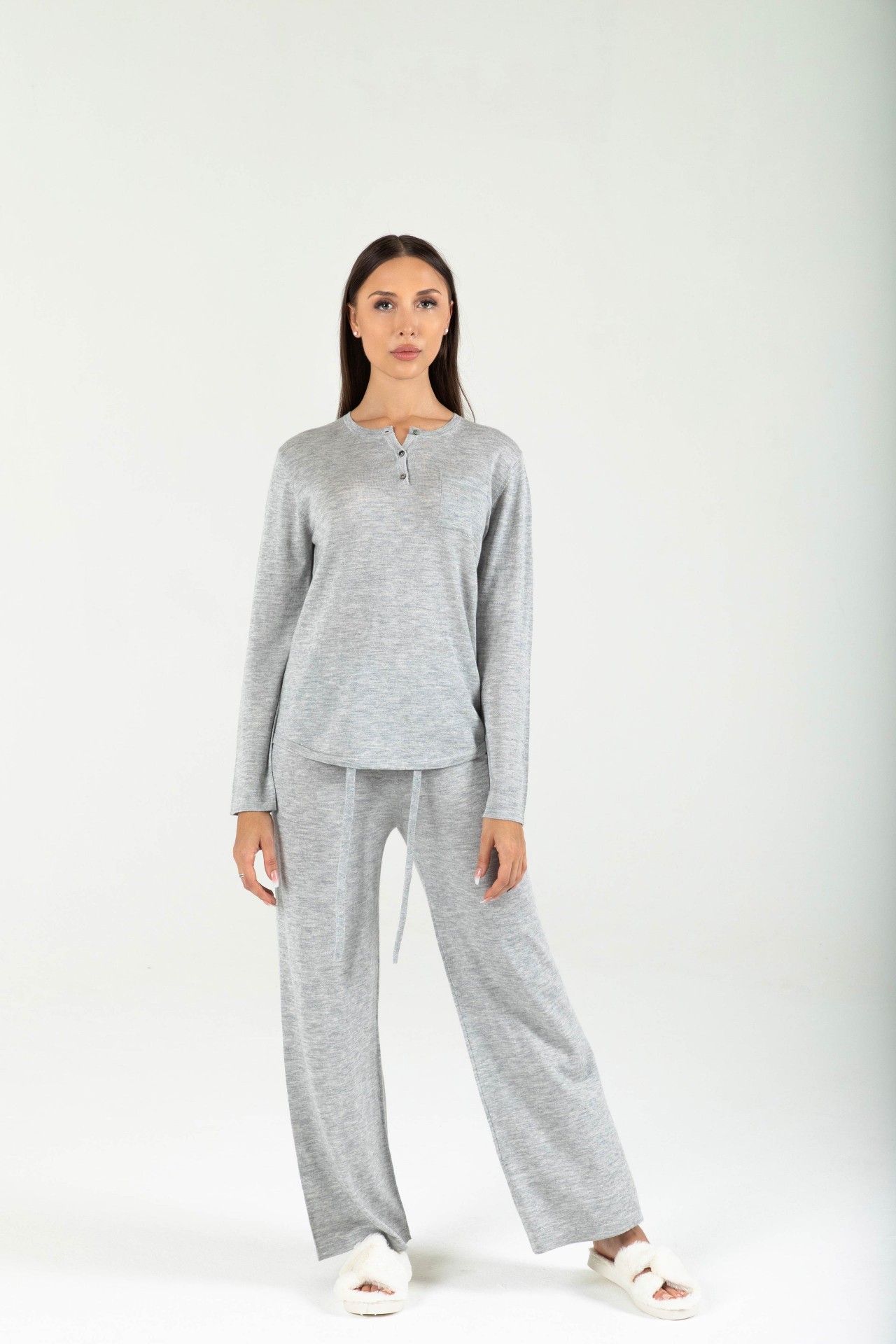 KAŞMİR İPEK PİJAMA ÜST 