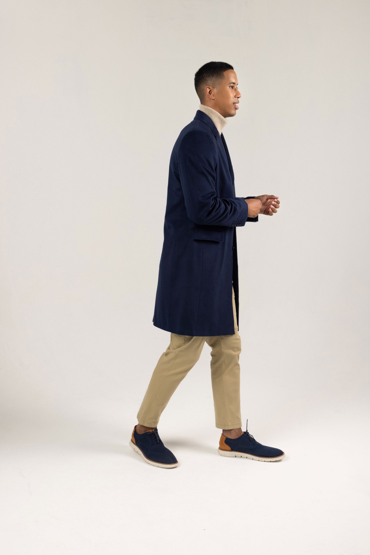 %100 KAŞMİR ERKEK KABAN